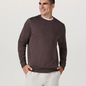 Men's Brown Heather Vuori Ponto Performance Crew